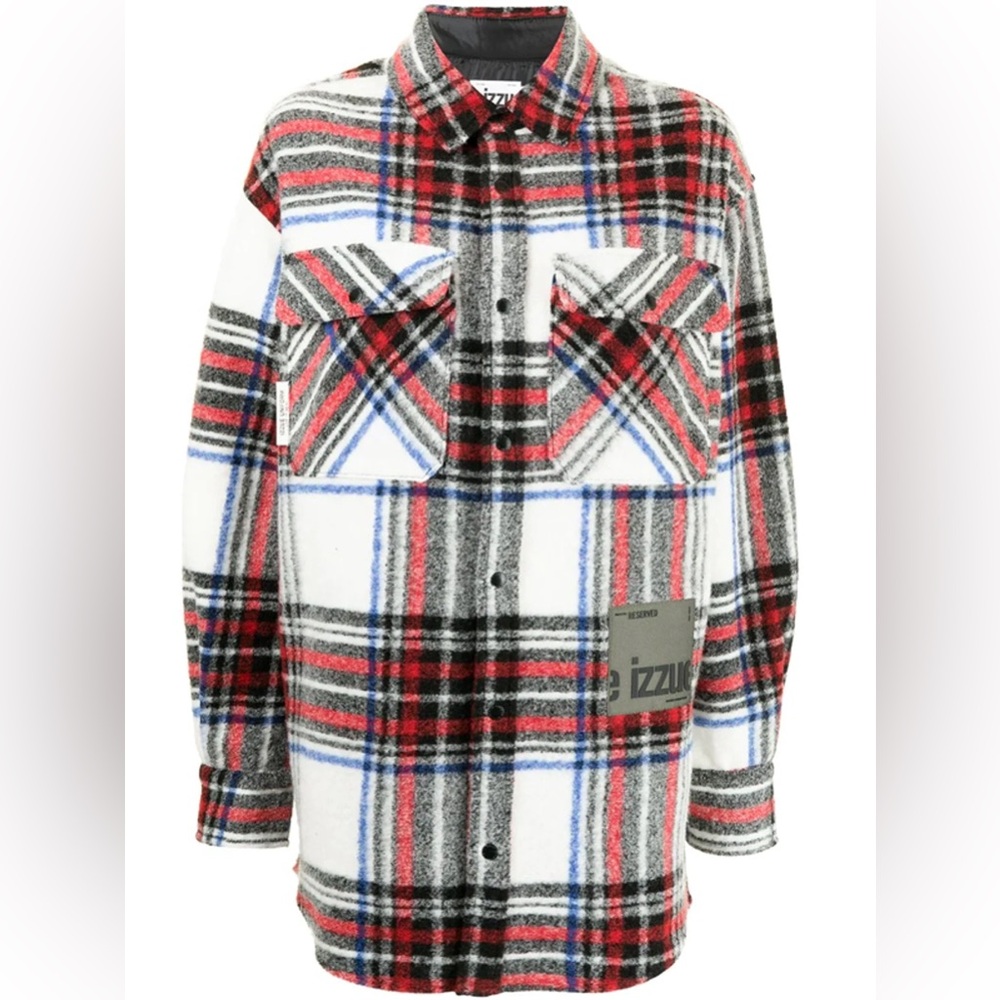 IZZUE Oversized tartan shirt jacket